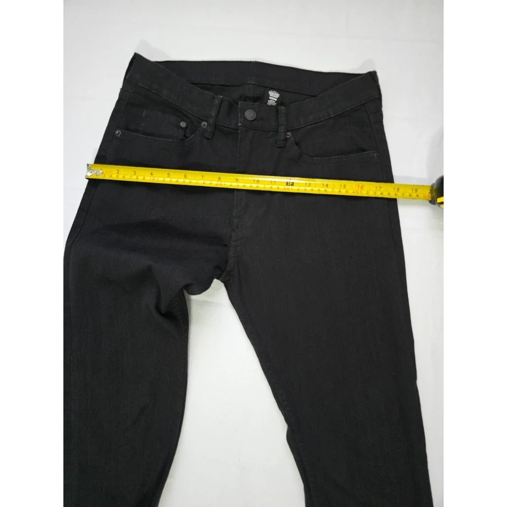 H&M &Denim Mens Super Skinny Jeans Black Size 32 Stretch Low Rise